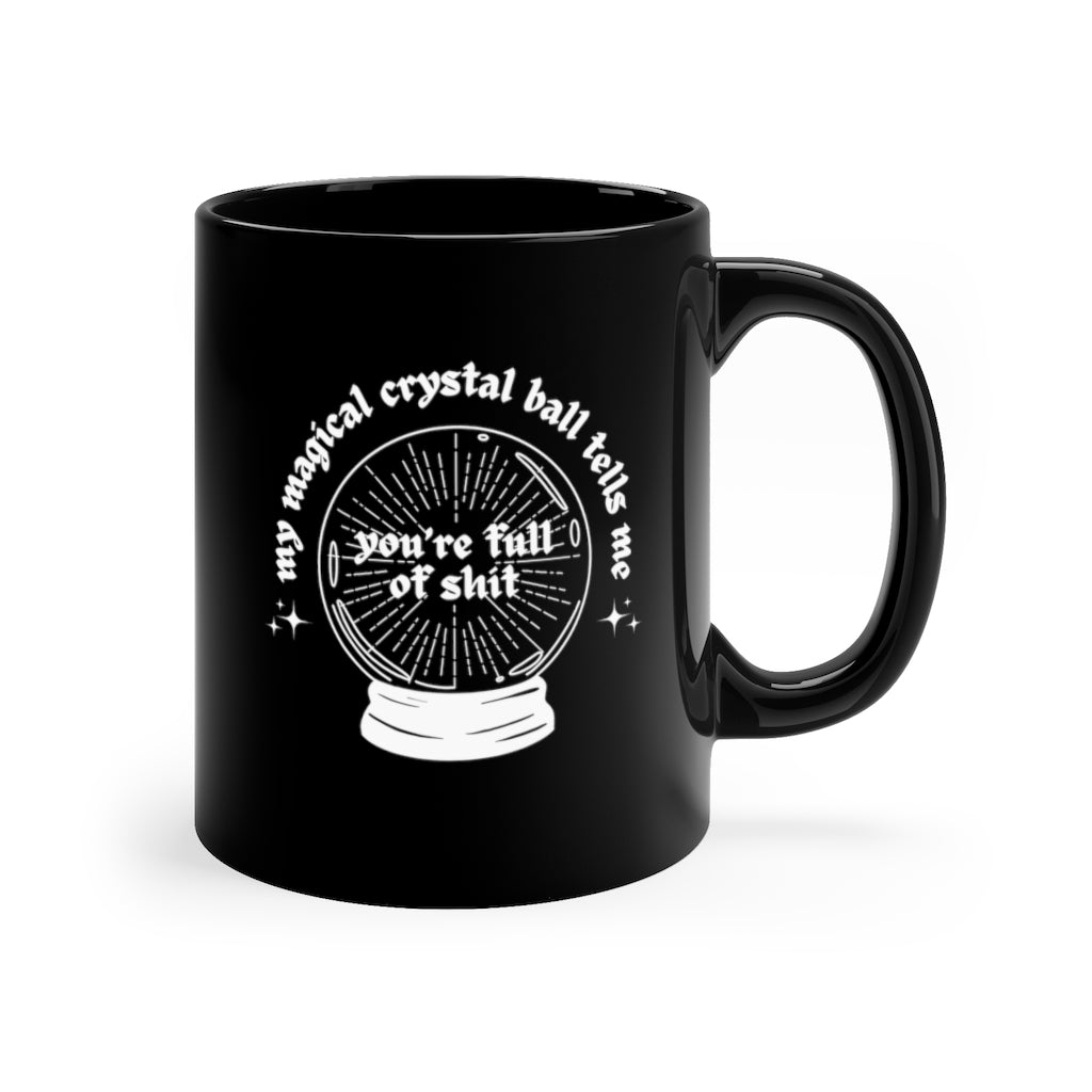 Magic Crystal Ball, Magic, Witchy, Halloween Black Mug
