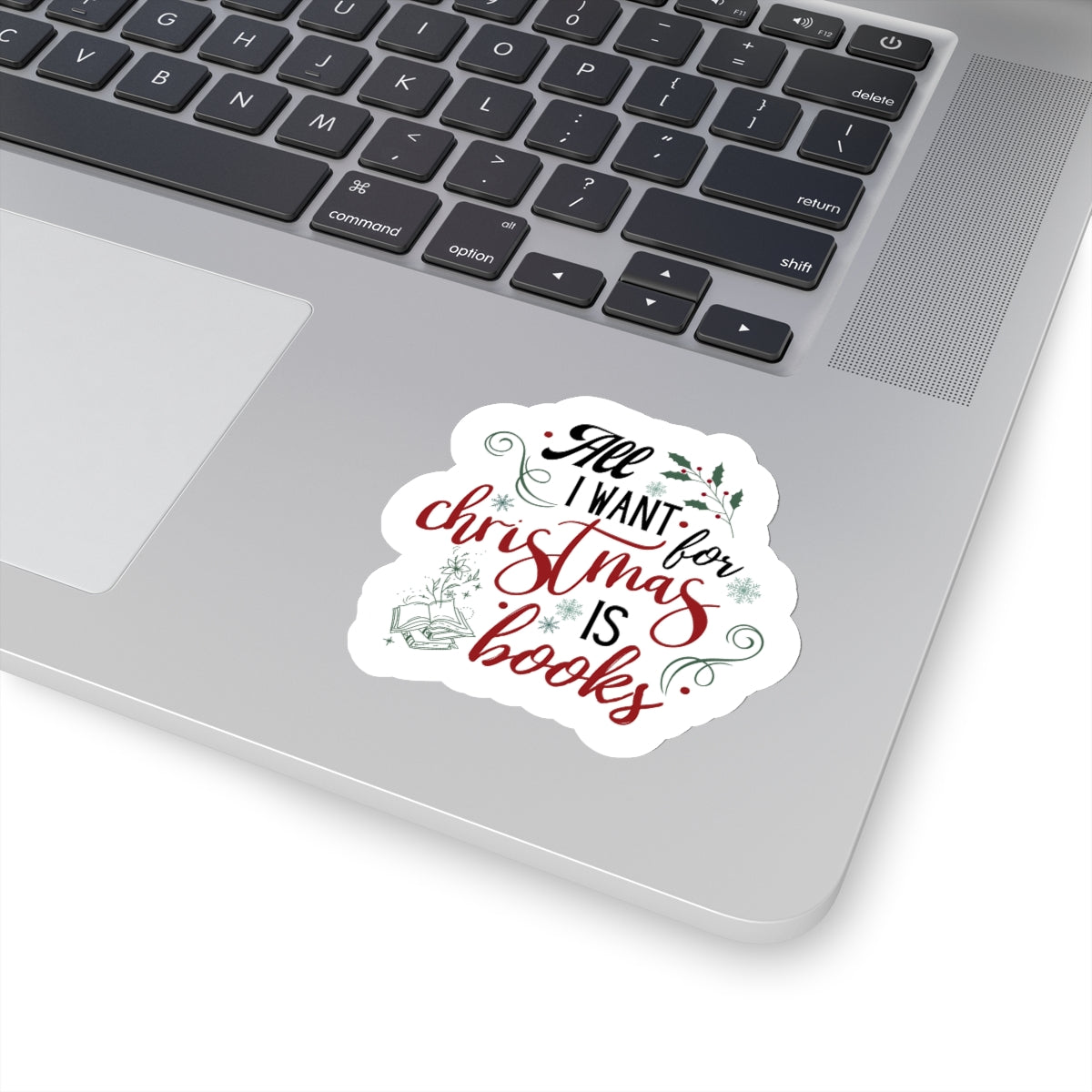 Bookish ChristmasKiss-Cut Stickers