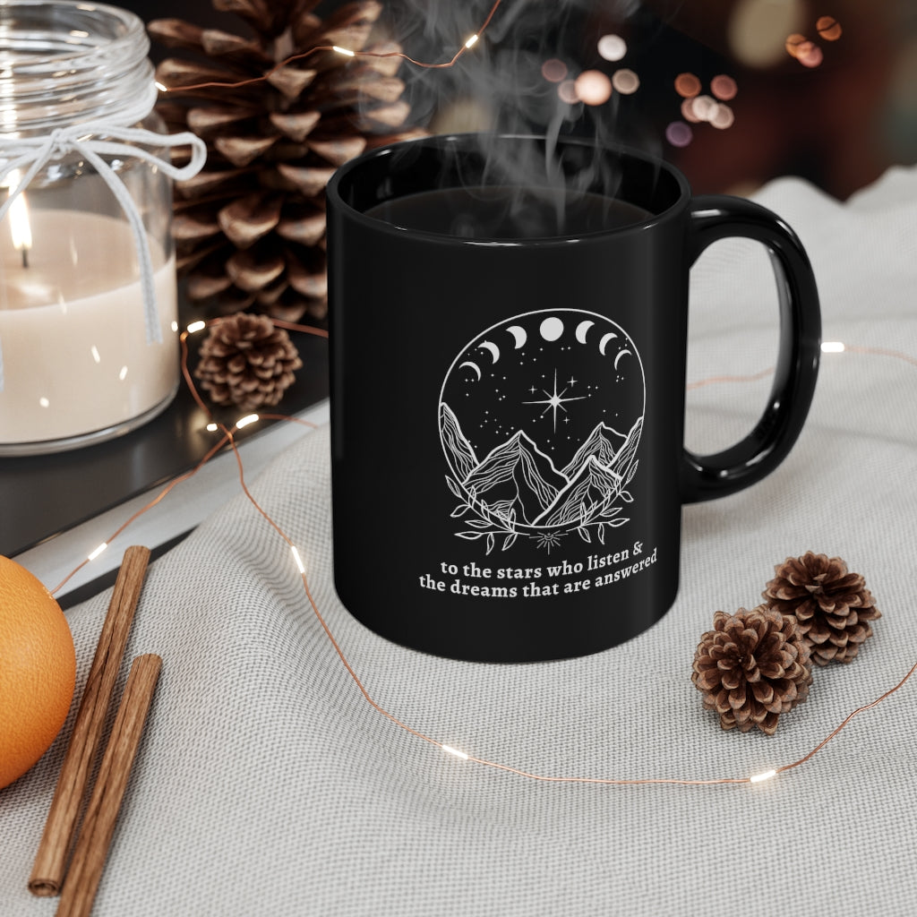 For the Dreamers Black Mug