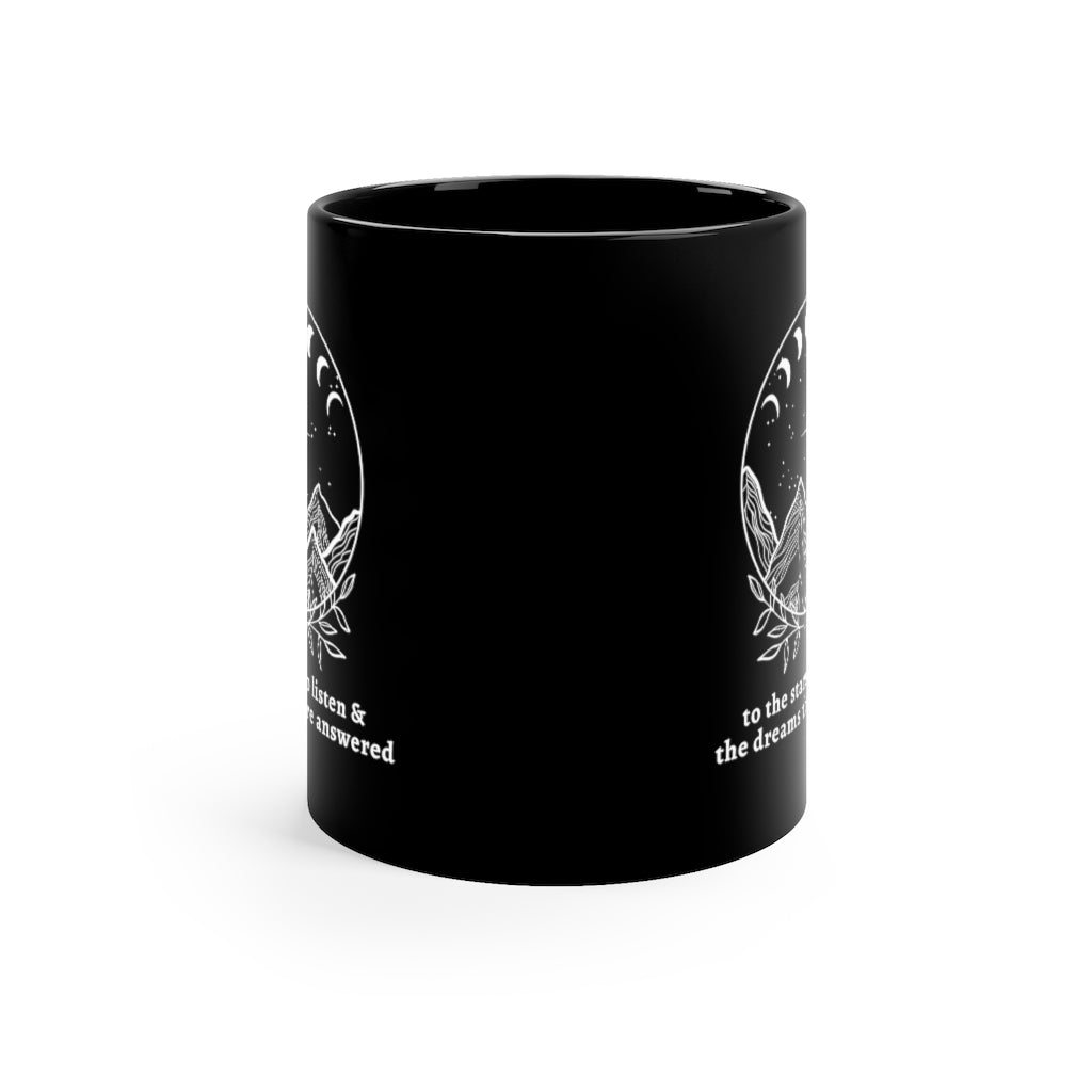 For the Dreamers Black Mug