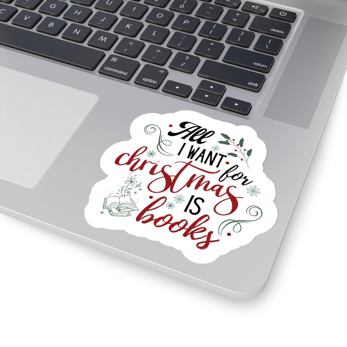 Bookish ChristmasKiss-Cut Stickers