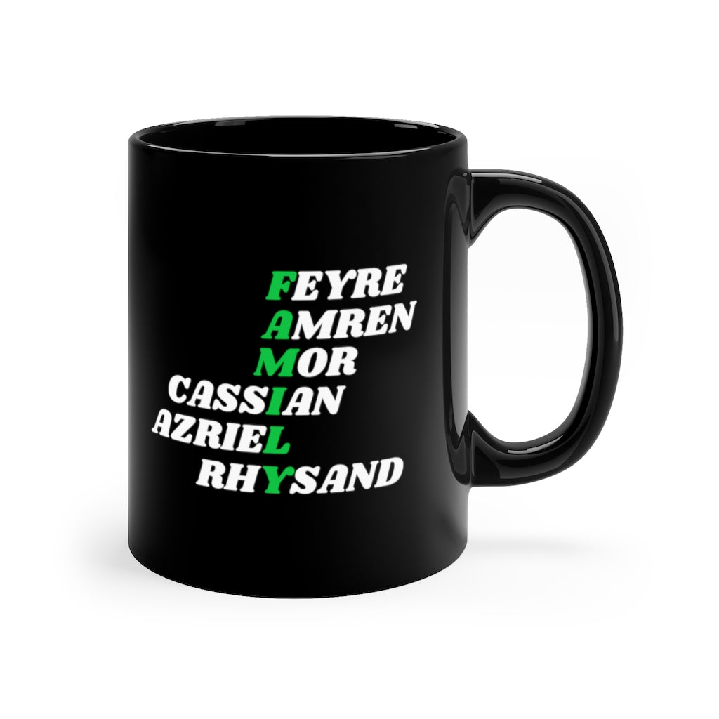 ACOTAR Family 11oz Black Mug