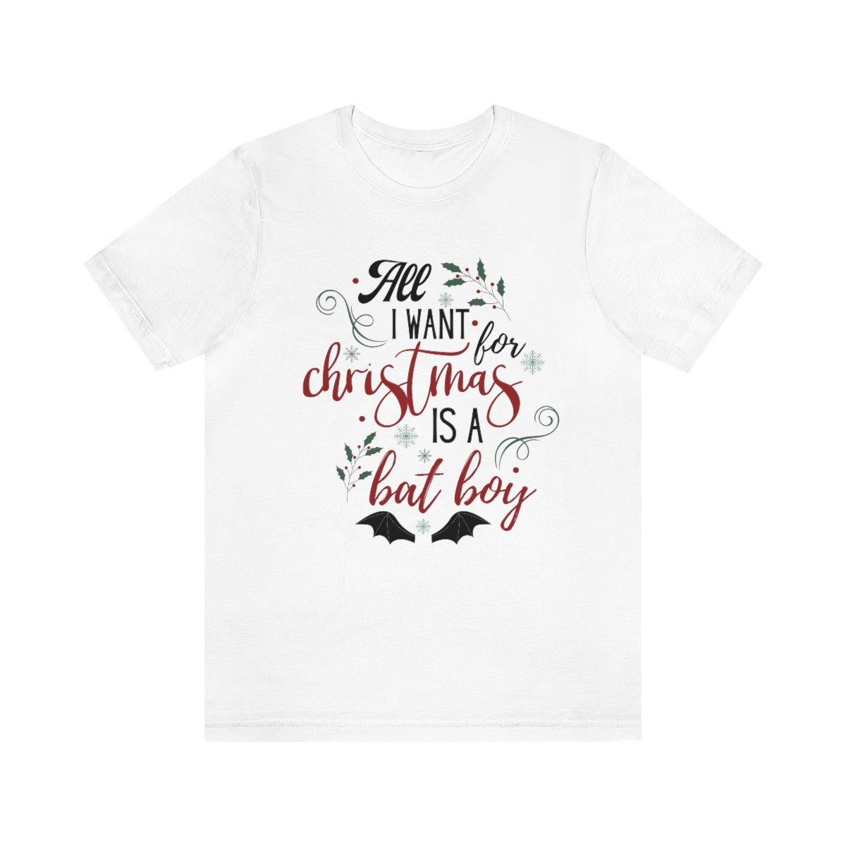Christmas Bat Boys Short Sleeve Tee