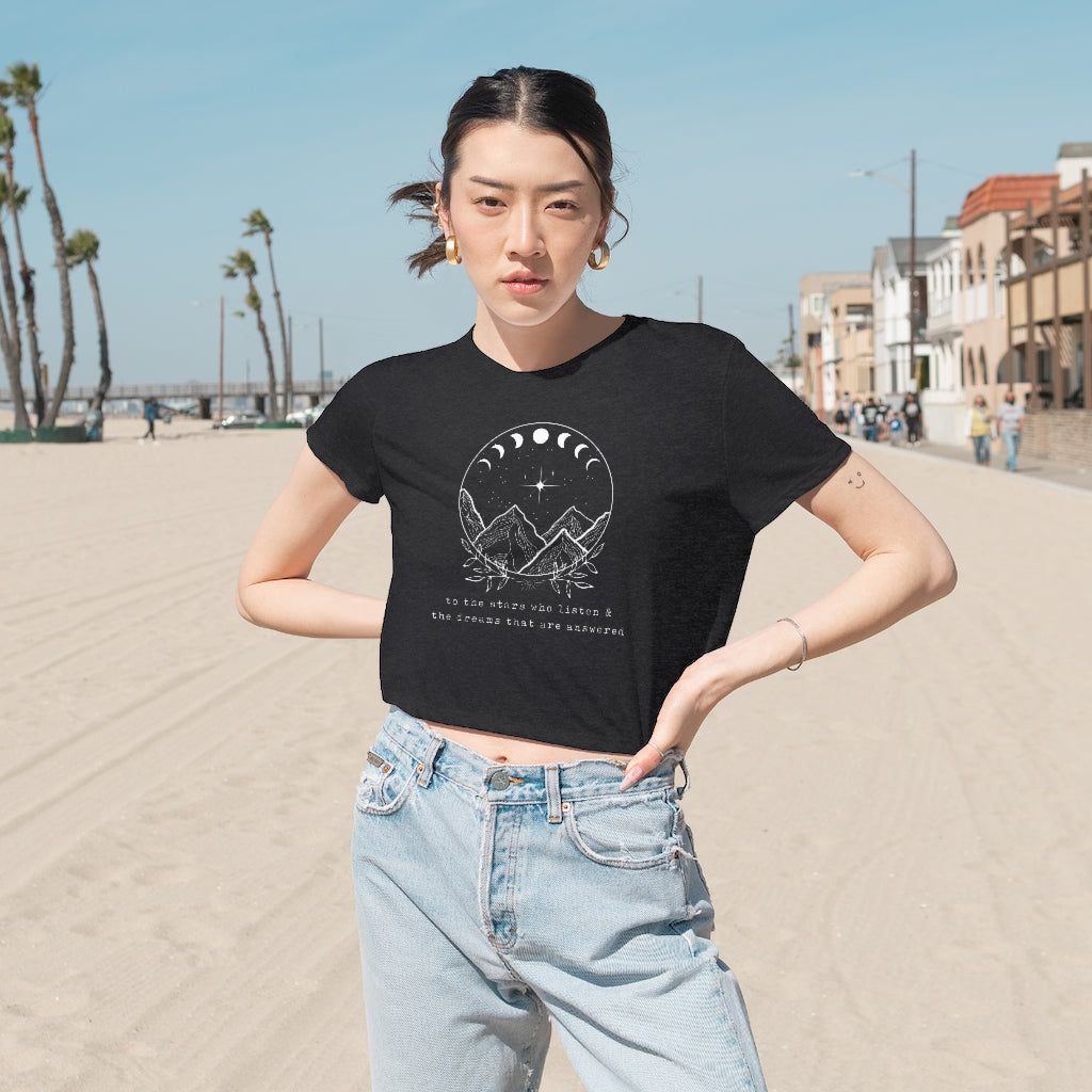 ACOTAR for the dreamers Flowy Cropped Tee