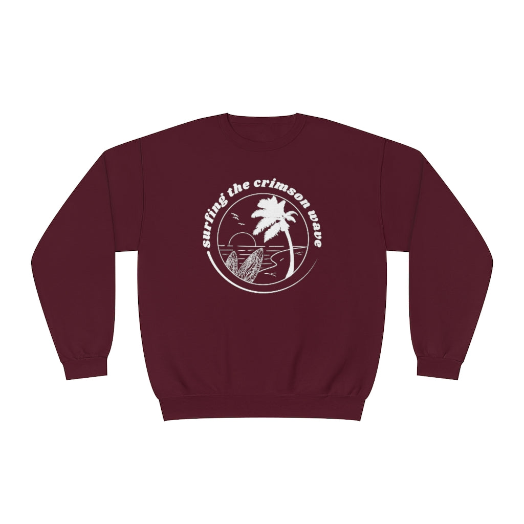 Crimson Wave Crewneck Sweatshirt