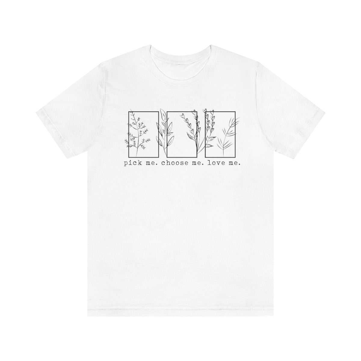 Pick Me Grey Flower Short Sleeve Tee