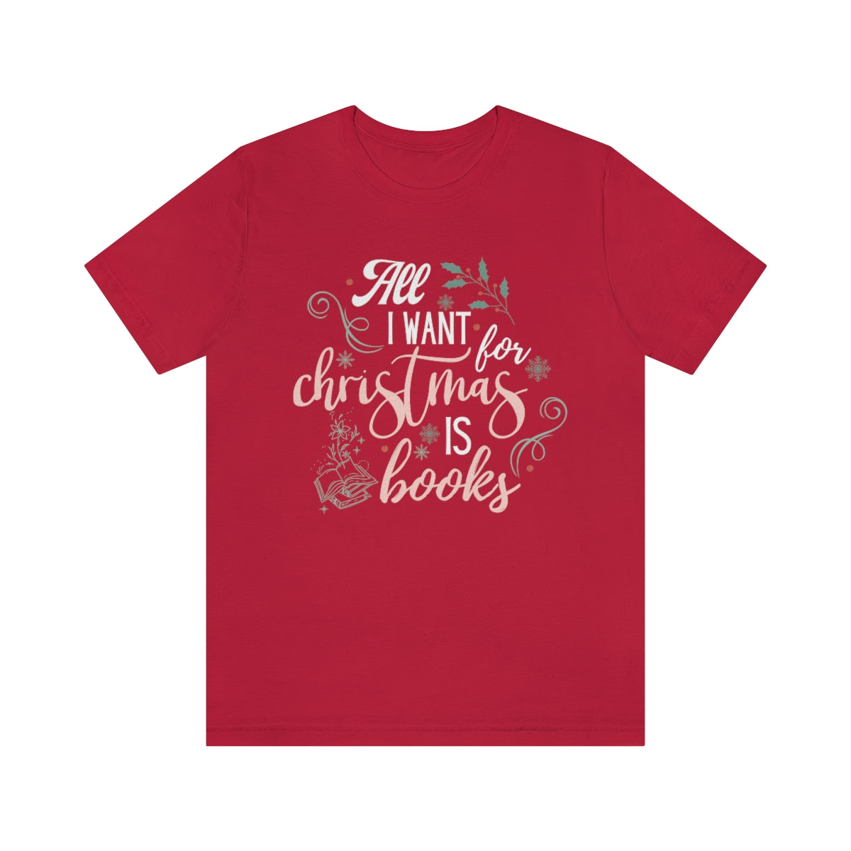 Bookish Christmas Short Sleeve Tee
