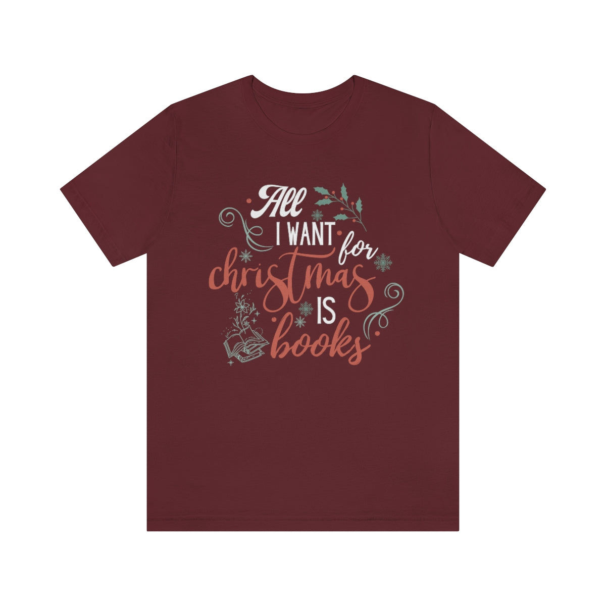 Bookish Christmas Short Sleeve Tee