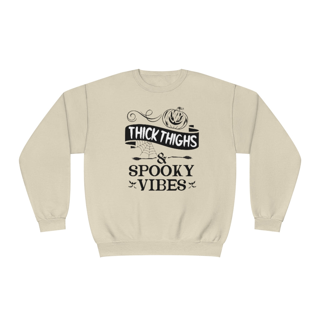 Thick Thighs & Spooky Vibes Crewneck Sweatshirt