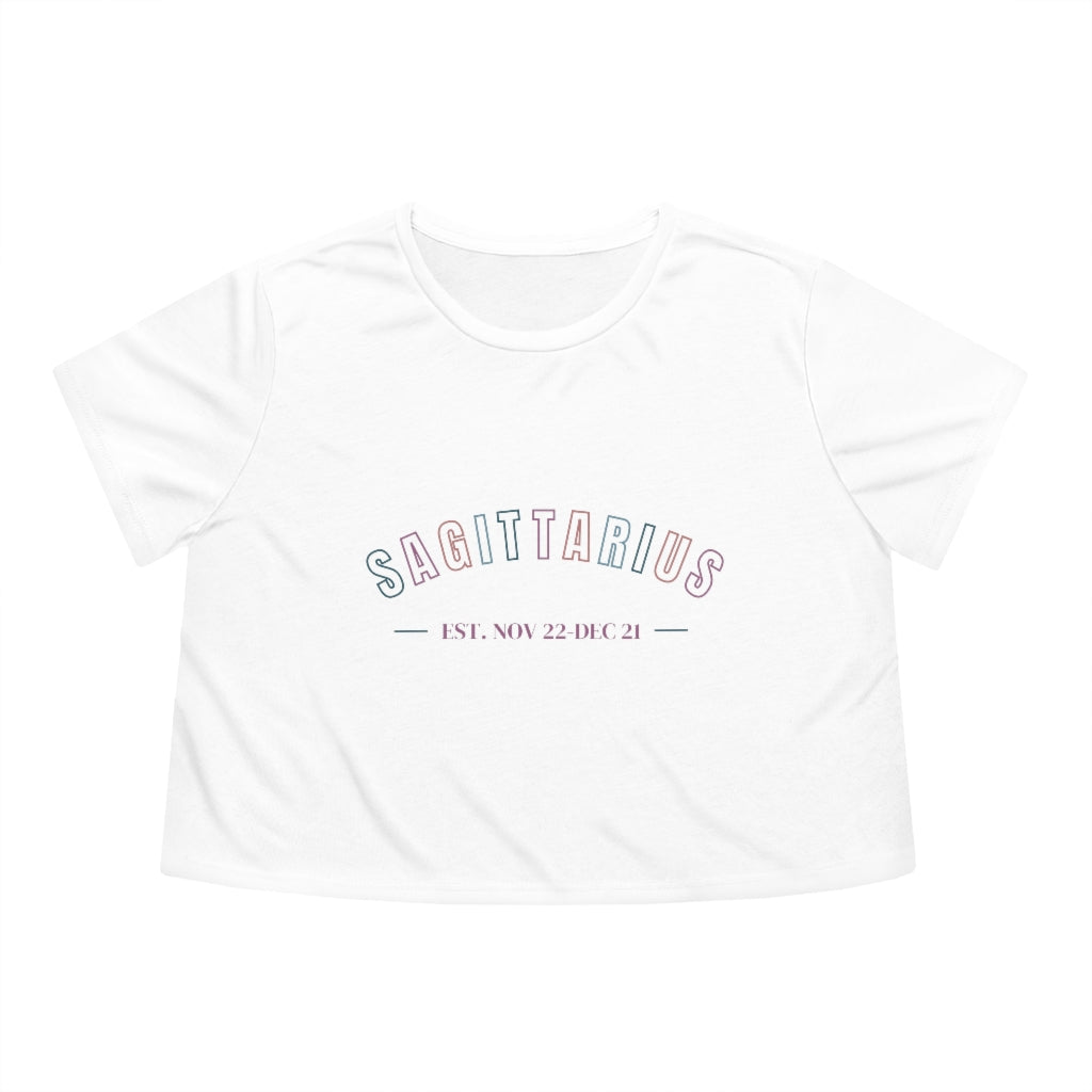 Sagittarius Flowy Cropped Tee
