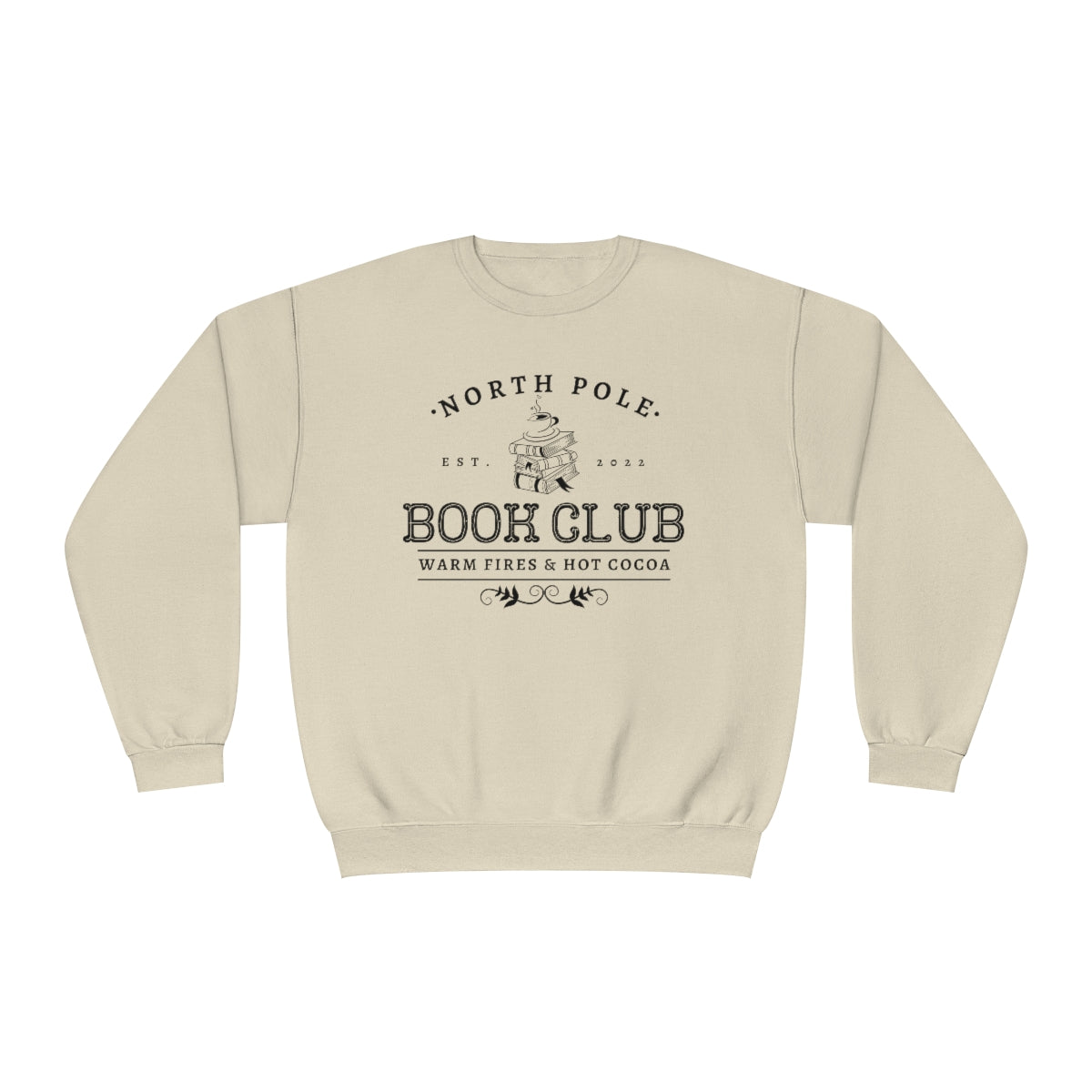 B&W North Pole Book Club Crewneck Sweatshirt