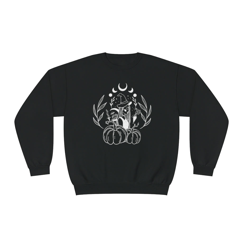 Witch & her Pumpkins Crewneck Sweatshirt