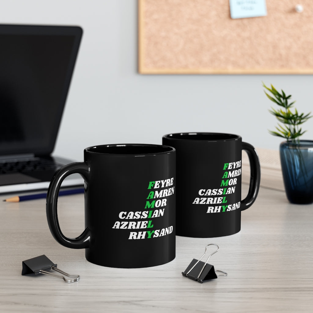 ACOTAR Family 11oz Black Mug