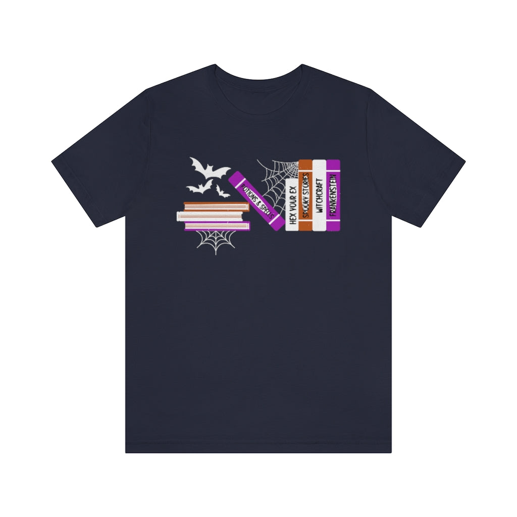 Halloween Books Short Sleeve Tee