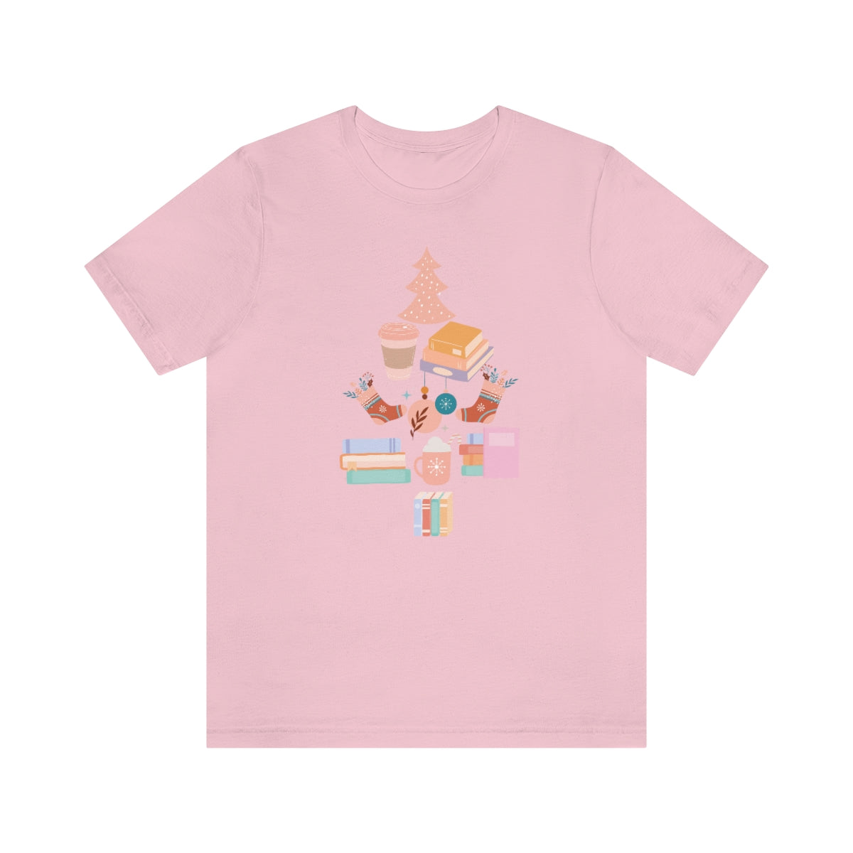 Book Christmas Tree Short Sleeve Tee