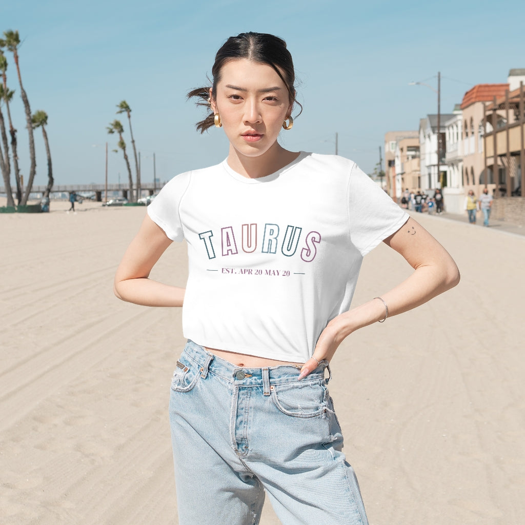 Taurus Flowy Cropped Tee
