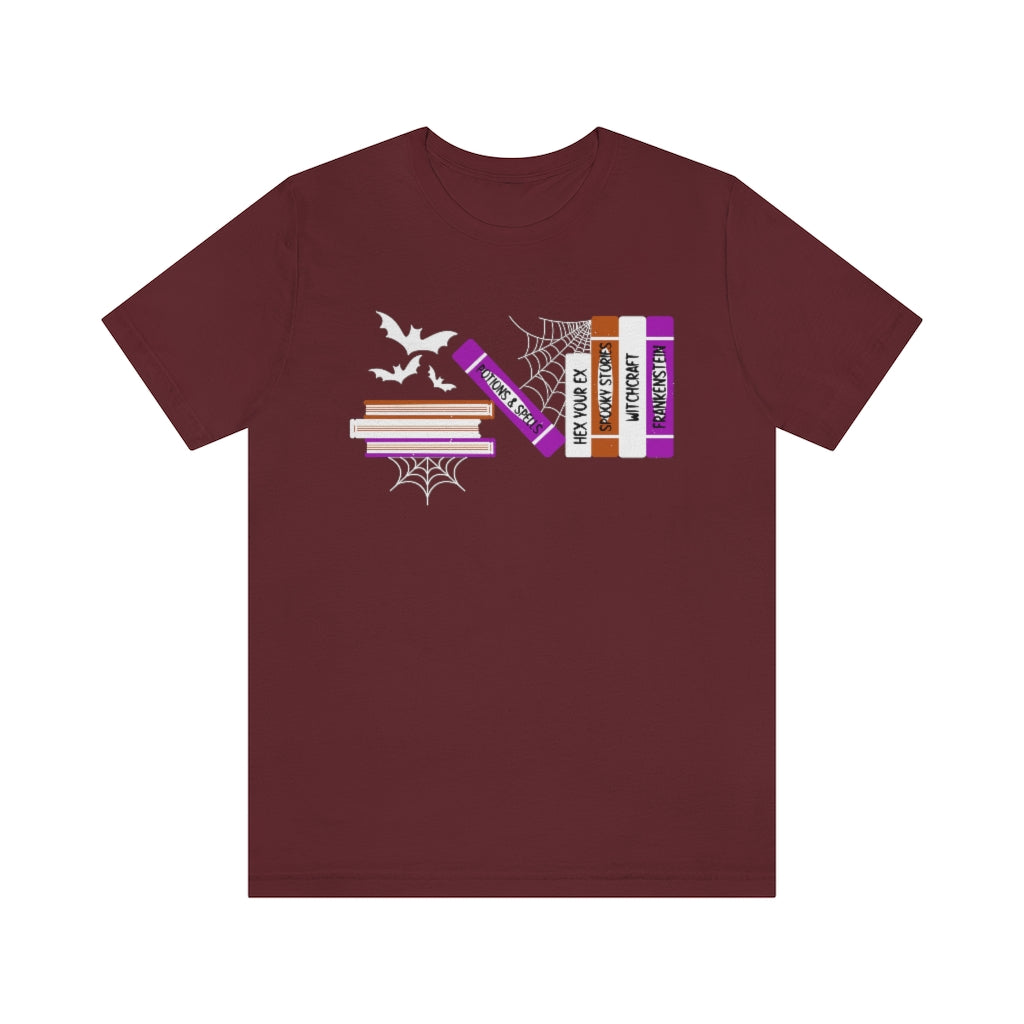 Halloween Books Short Sleeve Tee