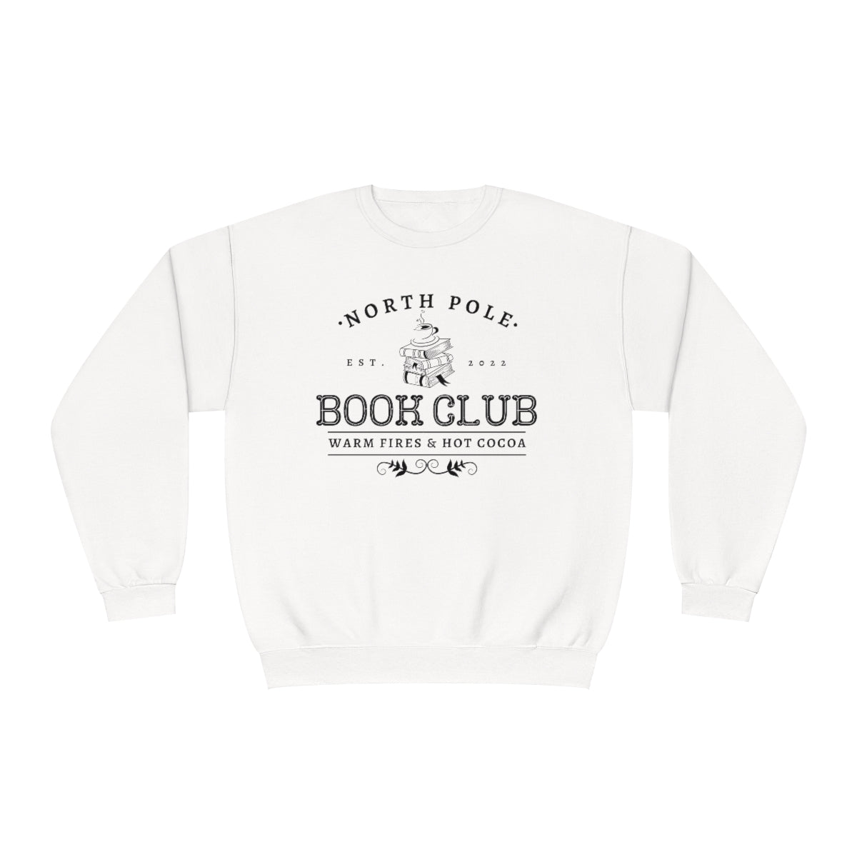 B&W North Pole Book Club Crewneck Sweatshirt