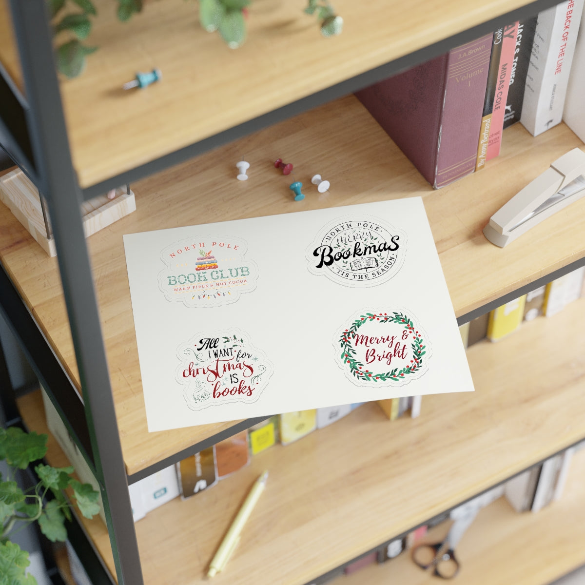 Bookish Christmas Sticker Sheets