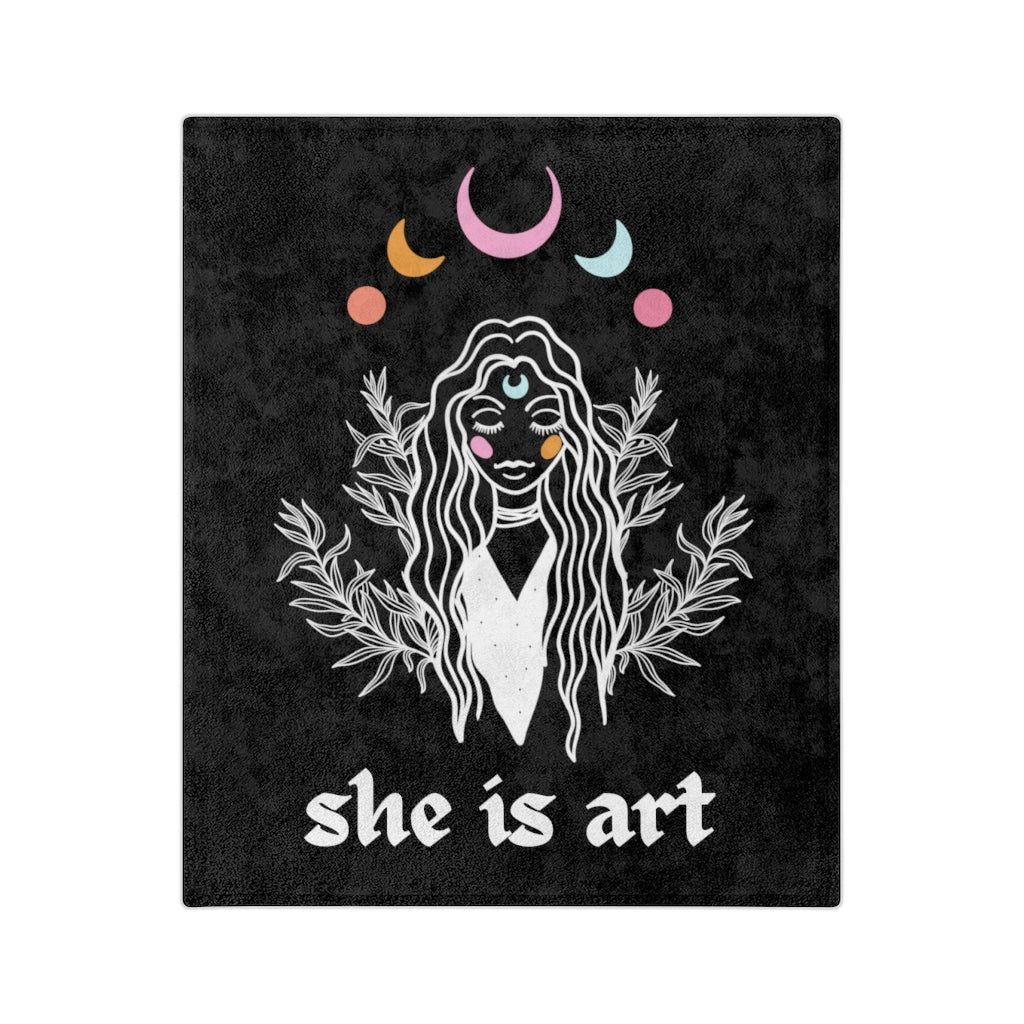 She is Art Blanket
