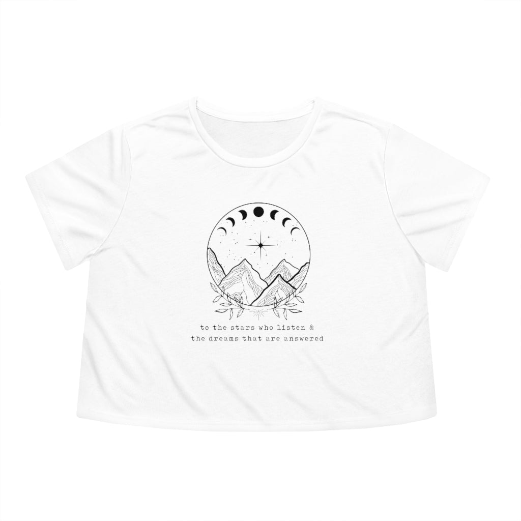 ACOTAR for the dreamers Flowy Cropped Tee