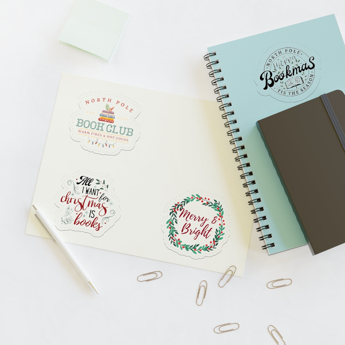 Bookish Christmas Sticker Sheets