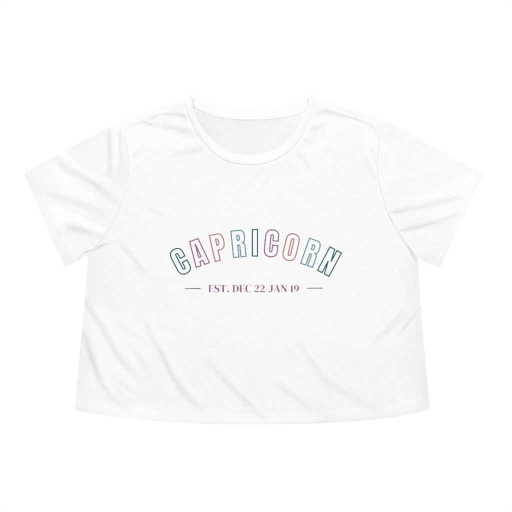 Capricorn Flowy Cropped Tee