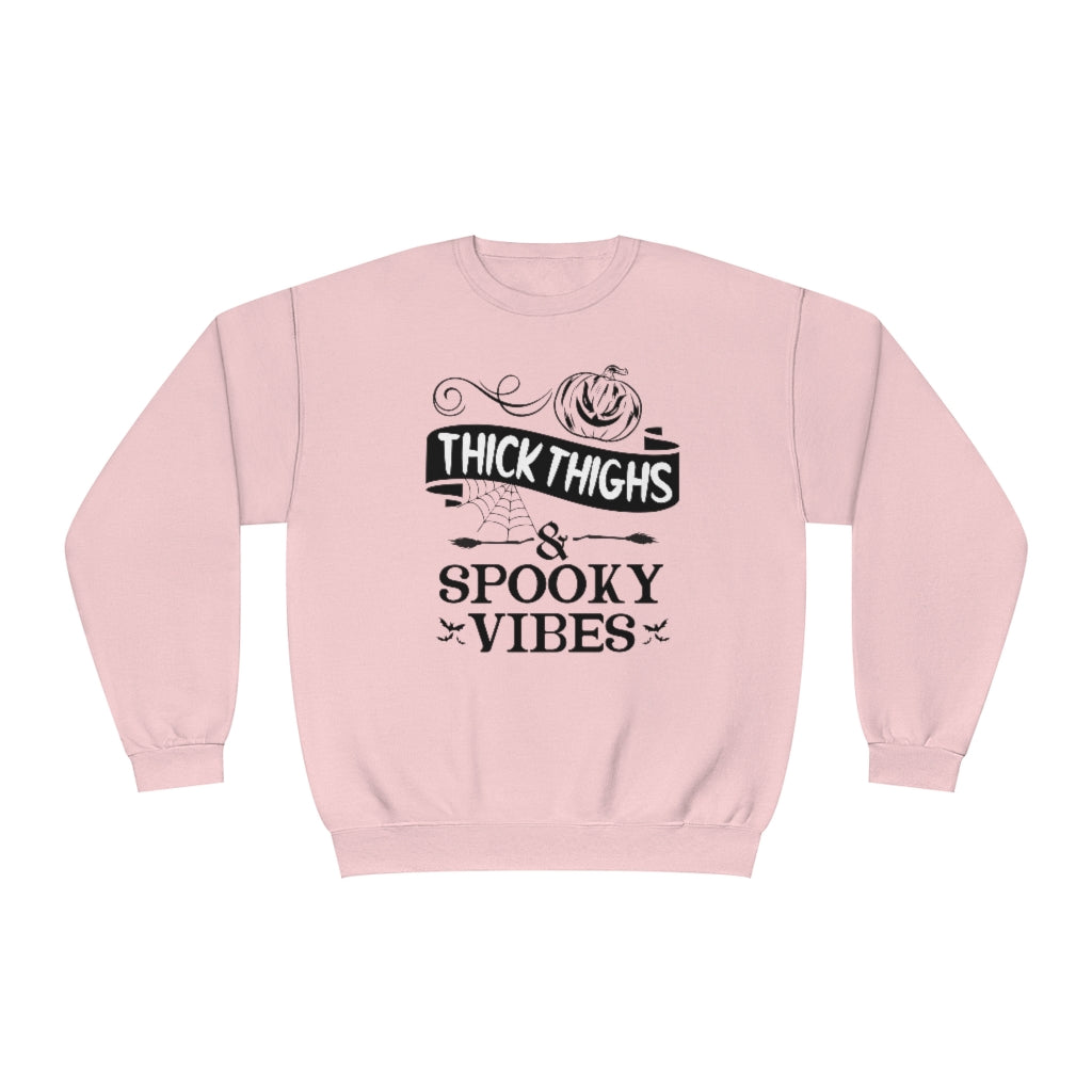 Thick Thighs & Spooky Vibes Crewneck Sweatshirt