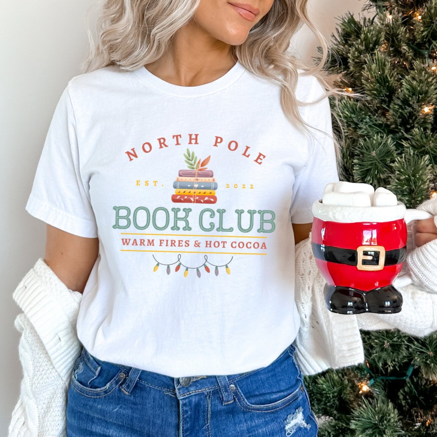 North Pole Book Club Color Short Sleeve Tee