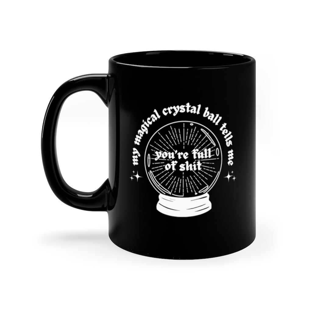 Magic Crystal Ball, Magic, Witchy, Halloween Black Mug