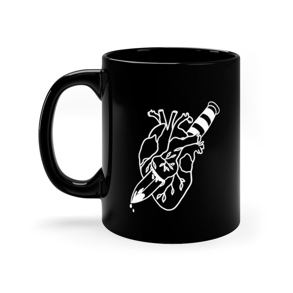Stake through the heart Black Mug