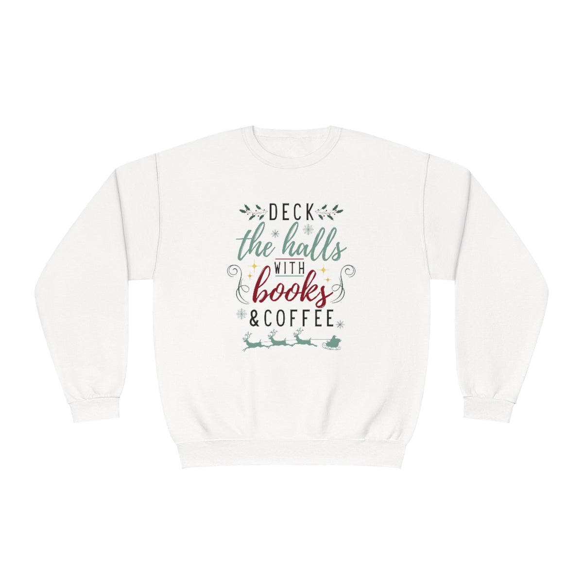 Deck with Books & Coffee Crewneck Sweatshirt