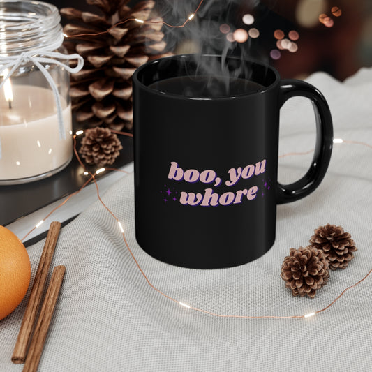 Boo Black Mug