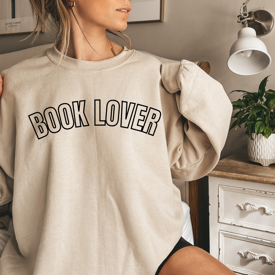 Book Lover Sweatshirt-White