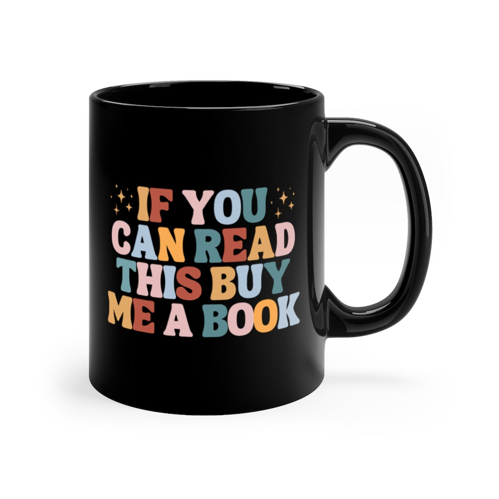Buy me a Book Black Mug