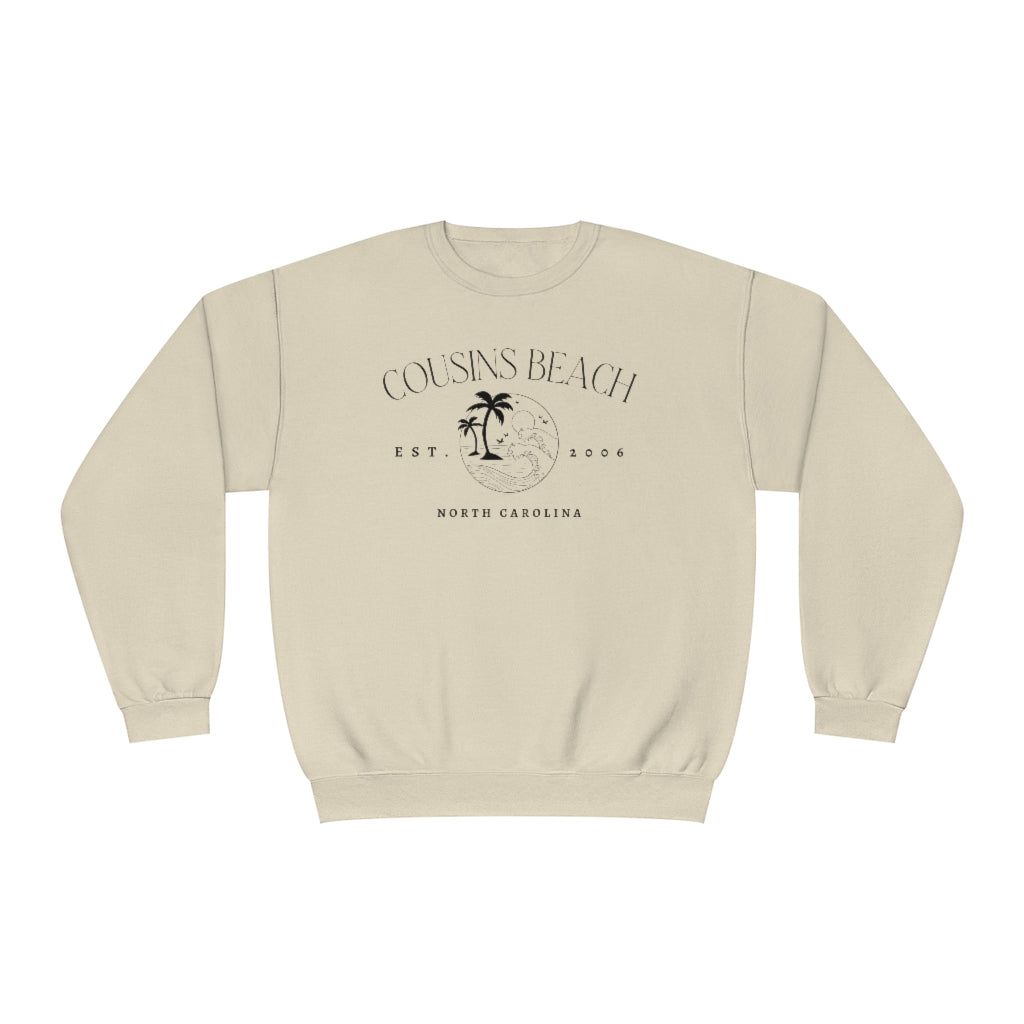 Cousins Beach, NC, Crewneck Sweatshirt