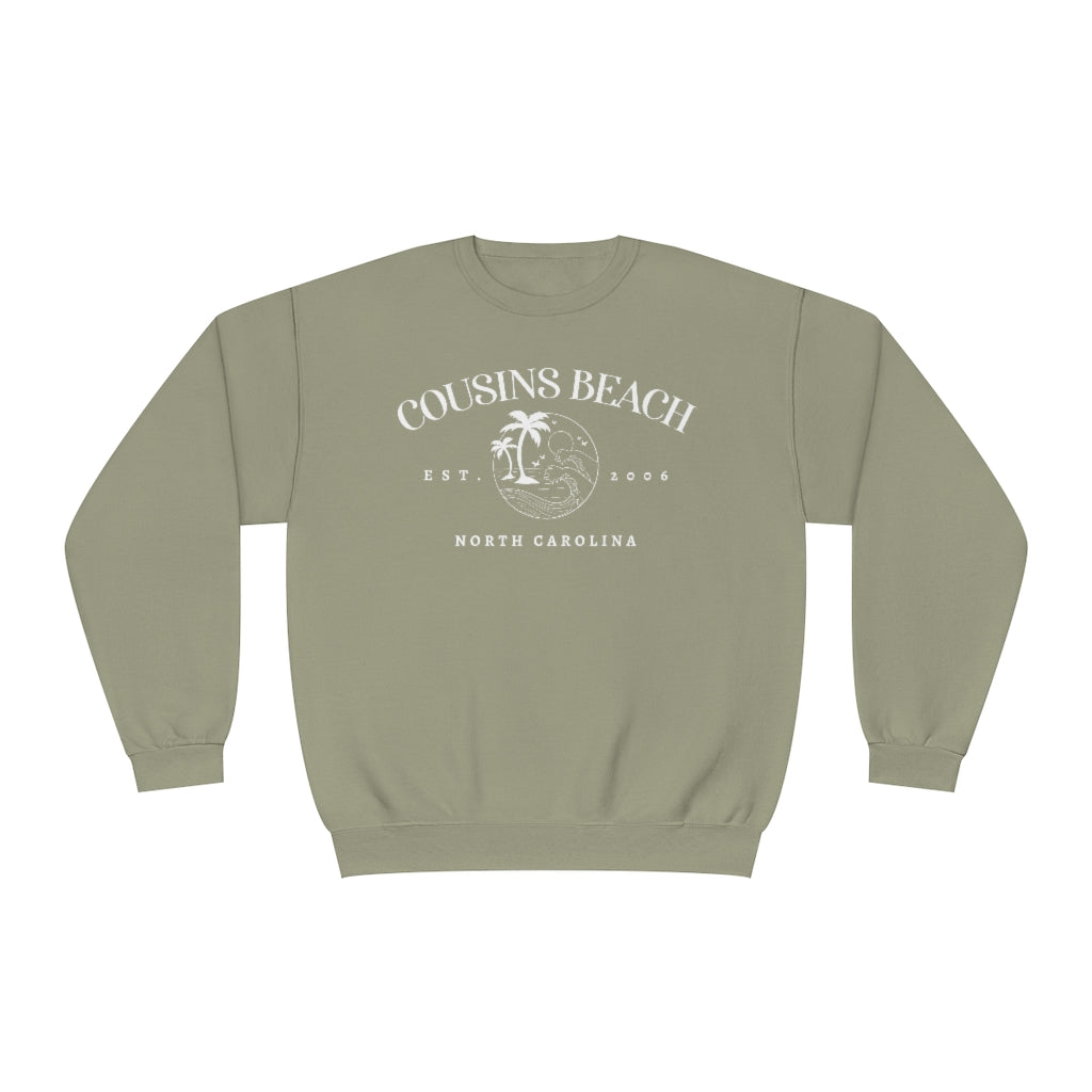 Cousins Beach, NC, Crewneck Sweatshirt