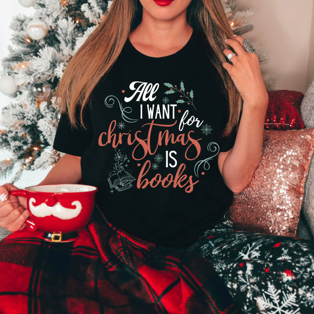 Bookish Christmas Short Sleeve Tee