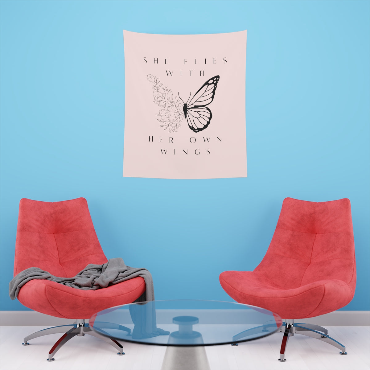 She Flies With Her Own Wings Wall Tapestry