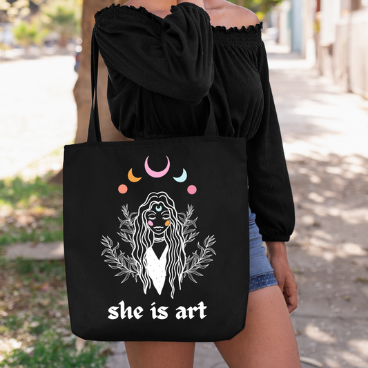 She is Art Tote Bag