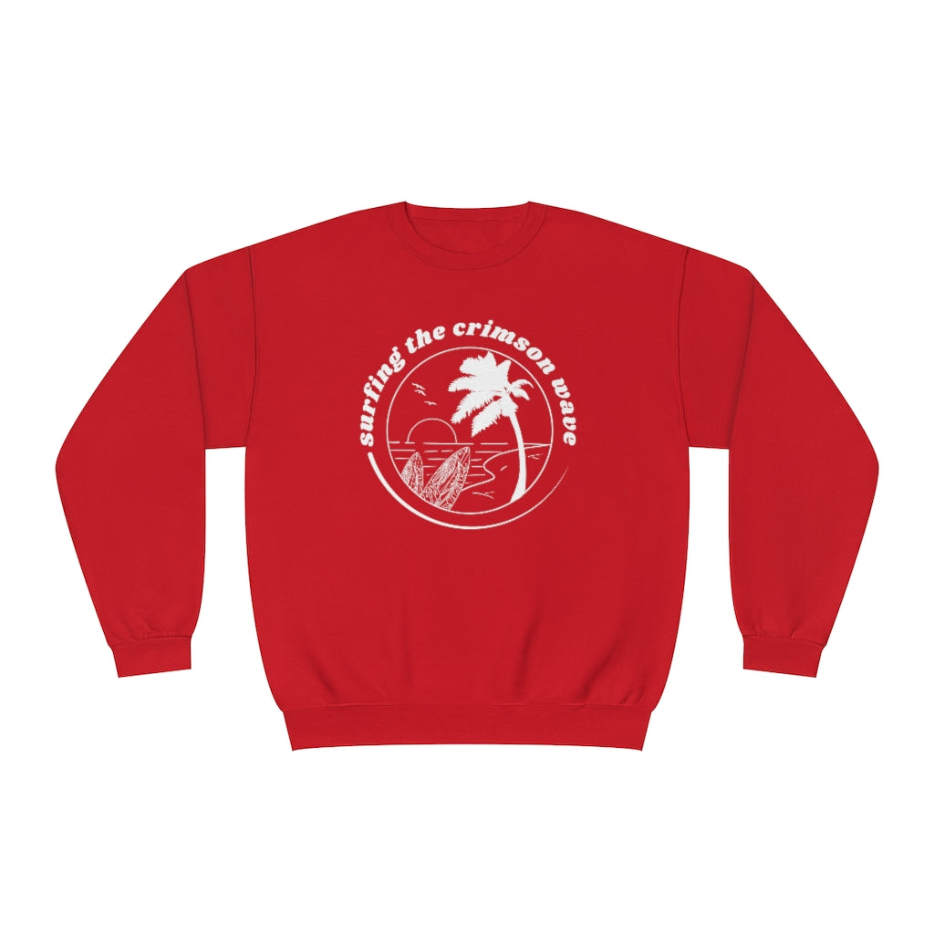 Crimson Wave Crewneck Sweatshirt