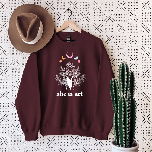 She is Art Crewneck Sweatshirt