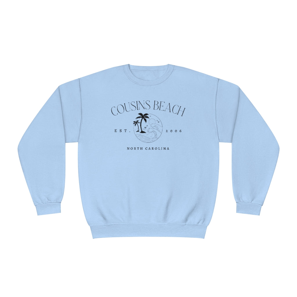 Cousins Beach, NC, Crewneck Sweatshirt