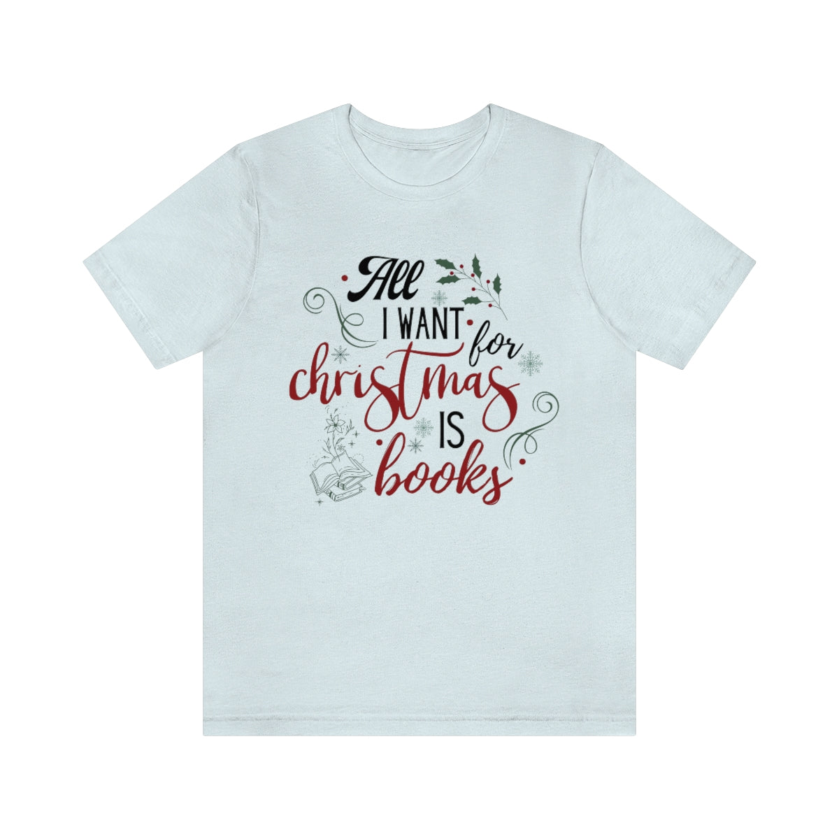 Bookish Christmas Short Sleeve Tee