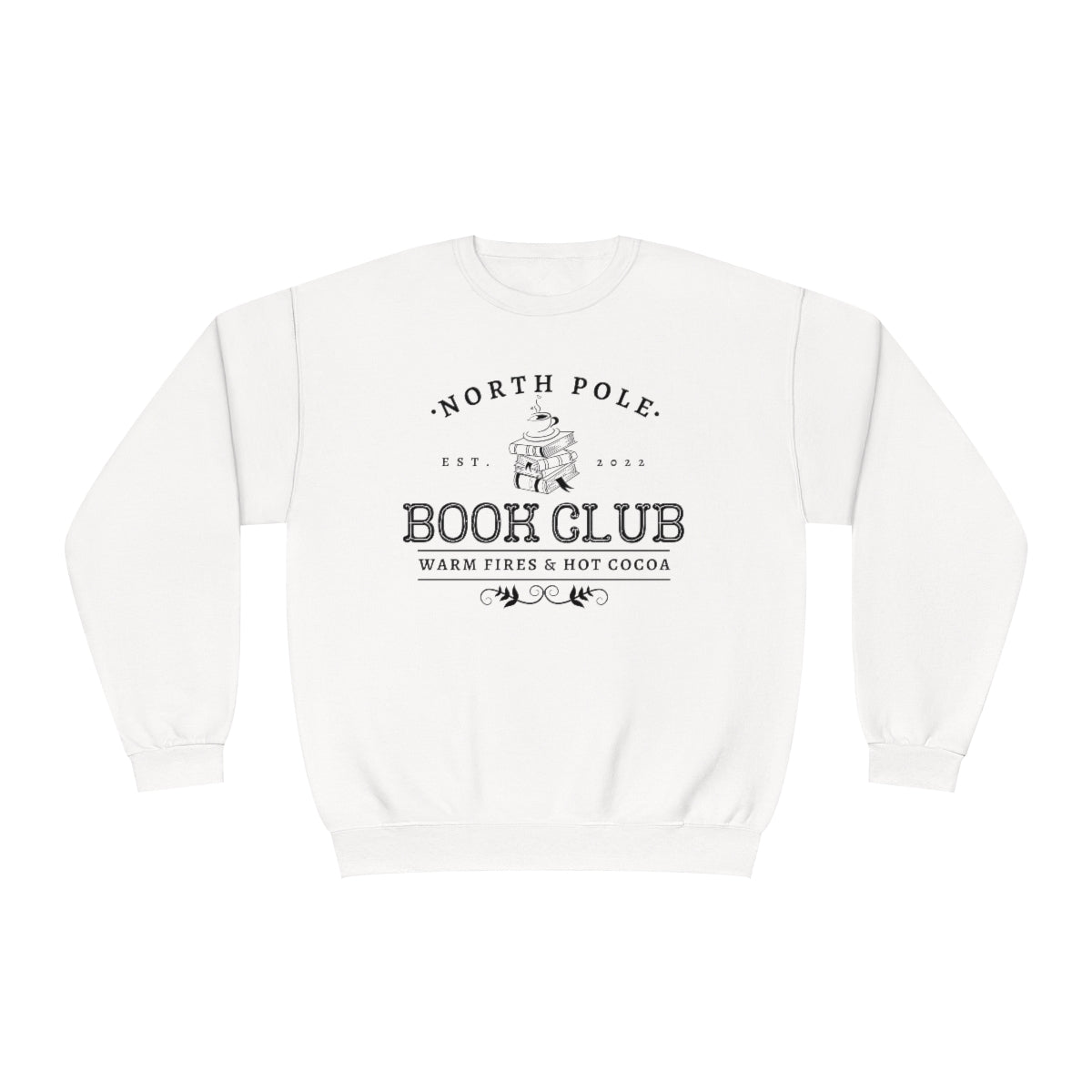 B&W North Pole Book Club Crewneck Sweatshirt
