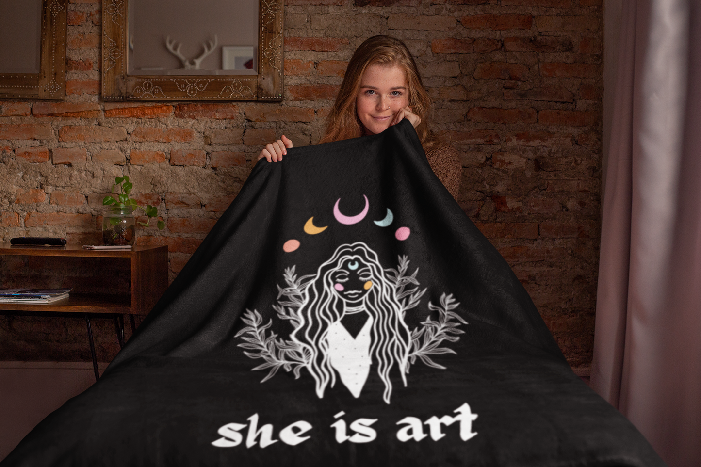 She is Art Blanket
