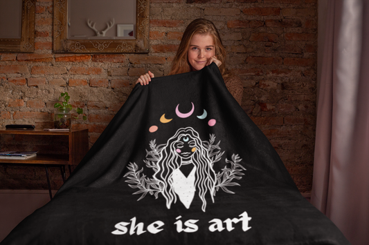 She is Art Blanket